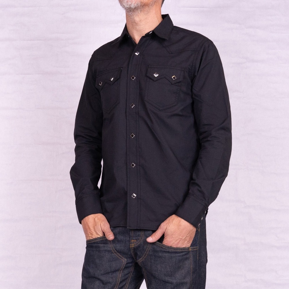 Brave Star Selvage Sawtooth Western Shirt XXXL — Black Selvedge Cotton — USA